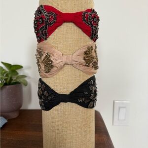 NamJosh Embellished Headbands- Red, Beige, Black available. $15/each or $40/all